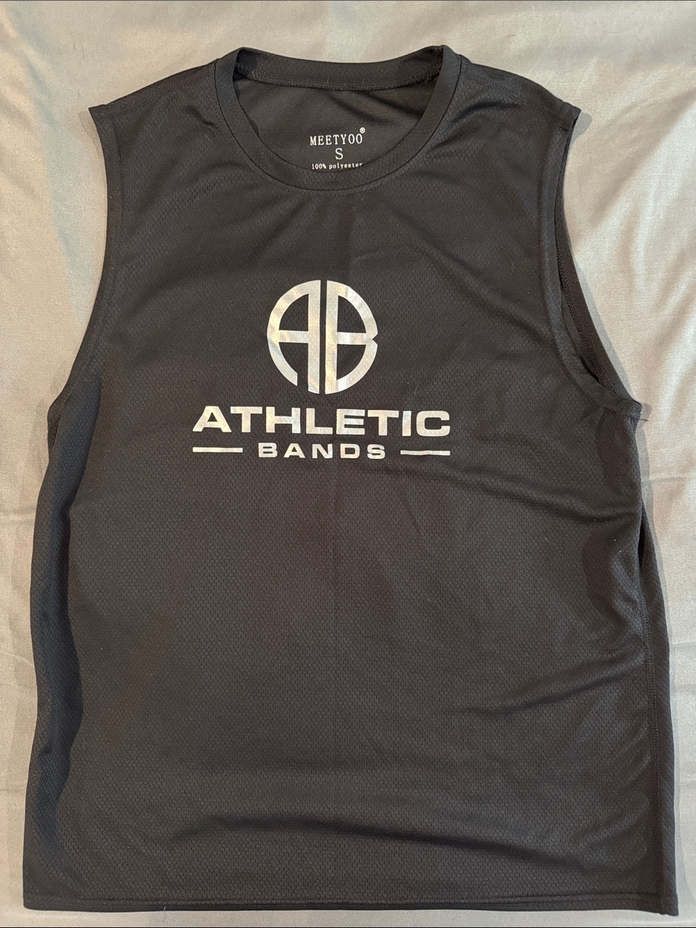 MEETYOO Athletic Bands Black Sleeveless Performance Top
